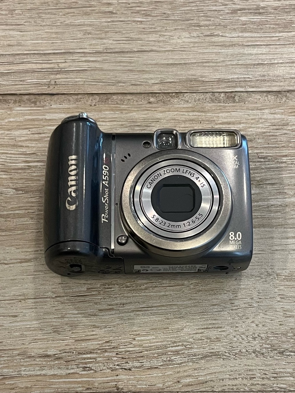 Canon PowerShot A590 IS Gray Compact Digital Camera 8MP 4x Zoom (Untested)